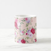Pink Spring Blume Muster Kaffeetasse (Mittel)