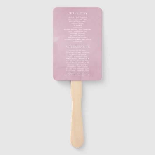 Pink Spring Cherry Blossom Hochzeitsprogramm Fächer (Rückseite)