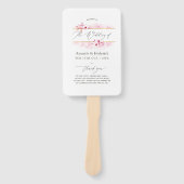 Pink Spring Cherry Blossom Hochzeitsprogramm Fächer (Vorderseite)