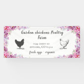 Pink Spring Floral Bauernhof Banner (Horizontal)