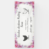 Pink Spring Floral Bauernhof Banner (Vertikal)