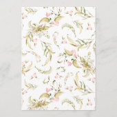 Pink Spring Floral Watercolor Babydusche Einladung (Rückseite)