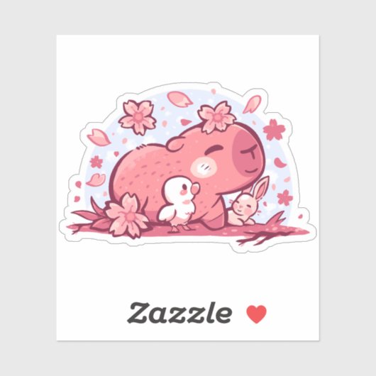 Pink Spring Friends Aufkleber (Blatt)