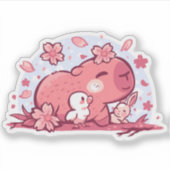 Pink Spring Friends Aufkleber (Vorderseite)