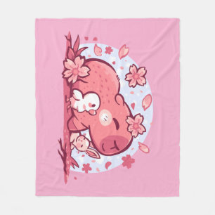 Pink Spring Friends Fleecedecke