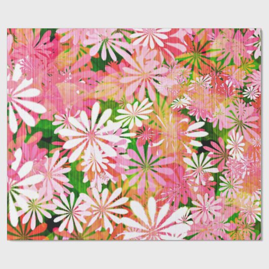 Pink Spring Garden Geschenkpapier (Flach)