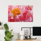 Pink Spring Peony Blume - Peonies Template Poster (Heimbüro)