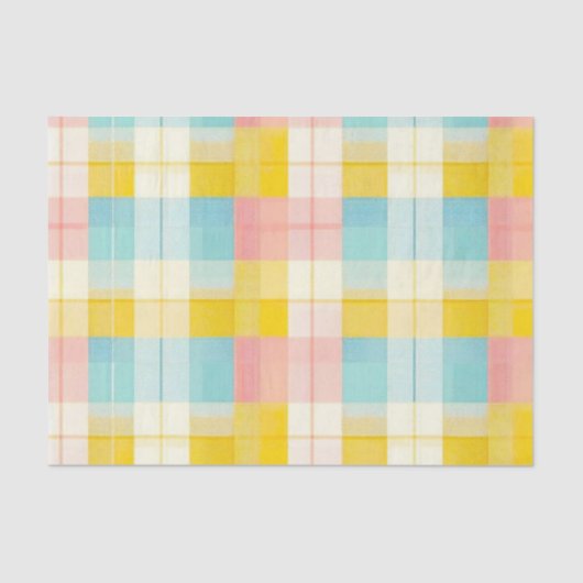 Pink Spring Plaid  Seidenpapier (Vorderseite)