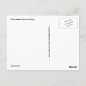 Pink Spring Tulip Bouquet Fotografie Postkarte (Rückseite)