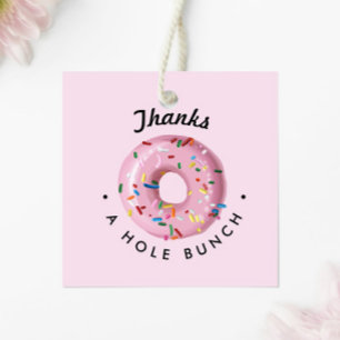 Pink Sprinkle Donut "Danke an den Hole Bunch" Geschenkanhänger