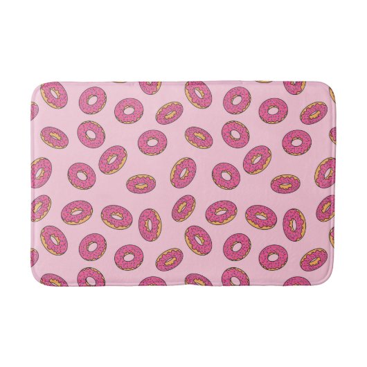 Pink Sprinkle Donut Muster Badematte (Vorderseite)