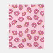 Pink Sprinkle Donut Muster Fleecedecke (Vorderseite)