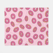 Pink Sprinkle Donut Muster Fleecedecke (Vorderseite (Horizontal))