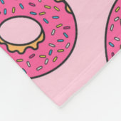 Pink Sprinkle Donut Muster Fleecedecke (Ecke)