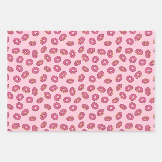 Pink Sprinkle Donut Muster Geschenkpapier Set (Vorderseite 2)