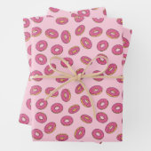 Pink Sprinkle Donut Muster Geschenkpapier Set (Beispiel)