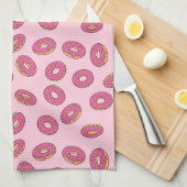 Pink Sprinkle Donut Muster Geschirrtuch (Viertel Falte)