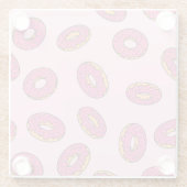 Pink Sprinkle Donut Muster Glasuntersetzer (Rückseite)