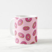 Pink Sprinkle Donut Muster Kaffeetasse (Vorderseite Links)