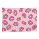 Pink Sprinkle Donut Muster Kissenbezug (Rückseite-Rechts)
