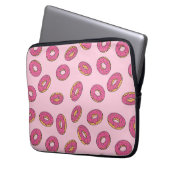 Pink Sprinkle Donut Muster Laptopschutzhülle (Vorderseite Links)