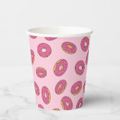 Pink Sprinkle Donut Muster Pappbecher (Links)