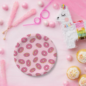 Pink Sprinkle Donut Muster Pappteller (Party)