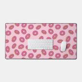 Pink Sprinkle Donut Muster Schreibtischunterlage (Tastatur & Maus)