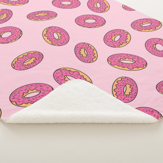 Pink Sprinkle Donut Muster Sherpadecke (3/4)