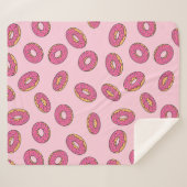 Pink Sprinkle Donut Muster Sherpadecke (Vorderseite (Horizontal))