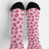 Pink Sprinkle Donut Muster Socken (Oben)
