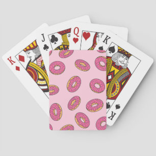 Pink Sprinkle Donut Muster Spielkarten