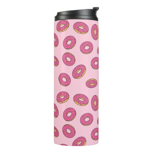 Pink Sprinkle Donut Muster Thermosbecher (Nach links gedreht)