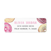 Pink Sprinkle Donut Rücksendeadresse (Vorne)