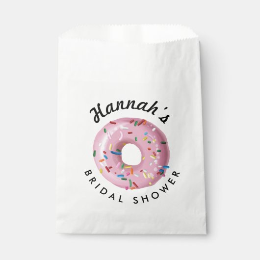 Pink Sprinkle Donut Shop Brautparty Gefallen Beute Geschenktütchen (Vorderseite)