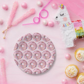 Pink Sprinkle Donut Shop Papierplatte Pappteller (Party)