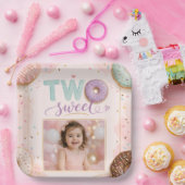 Pink Sprinkle Donut Thema Pappteller (Party)