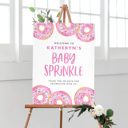 Pink Sprinkle Donuts Baby Sprinkle Empfang Poster