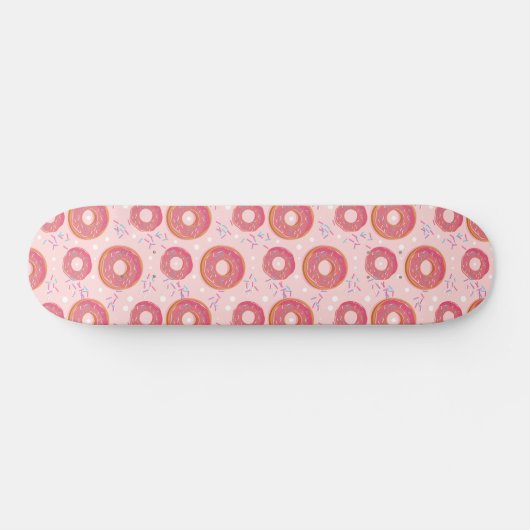 Pink Sprinkle Donuts Girls Skateboard (Horizontal)