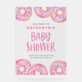 Pink Sprinkle Donuts Kinderdusche Empfang Acrylschild (Vorderseite)