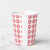 Pink Sprinkle Donuts Muster Geburtstag Papier Cup Pappbecher (Links)