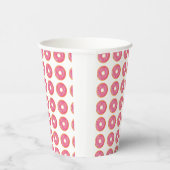 Pink Sprinkle Donuts Muster Geburtstag Papier Cup Pappbecher (Rechts)