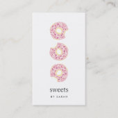 Pink Sprinkle Doughnut Visitenkarte (Vorderseite)