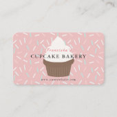 Pink Sprinkles Cupcake Bäckerei Business Card Visitenkarte (Vorderseite)
