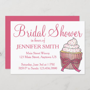 Pink Sprinkles Cupcake Hochzeitstorte Brautparty Einladung