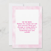 Pink Sprinkles Donut Birthday Girl Danke-Karte Dankeskarte (Rückseite)