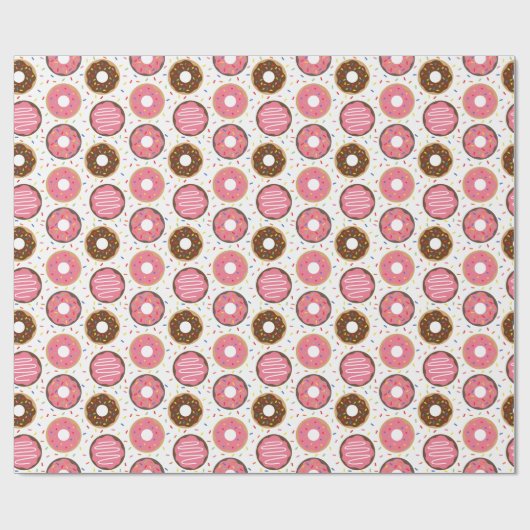 Pink Sprinkles Donuts Geschenkpapier (Flach)