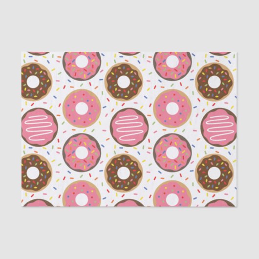Pink Sprinkles Donuts Seidenpapier (Vorderseite)