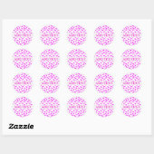 Pink Sprinkles Muster Custom Runder Aufkleber (Blatt)