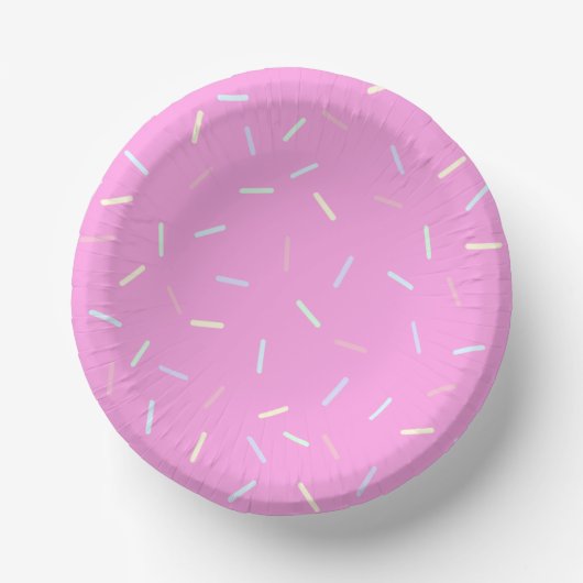 Pink Sprinkles Print Paper Bowl Pappteller (Vorderseite)